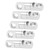 5pcs/set Stainless Steel Column Type 360° Rotary Bearing Swivels Fishing Swivels Hook Connector7#