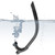 Silicone Swimming Front Breathing Tube Training Professional Adults Snorkel Diving Tube(Black)