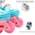 Kids Quad Roller Skate Roller Skates 3 Point Balance Roller Shoes for Girls Boys with Adjustable Size Double Brakes Luminous Wheels