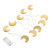 10LED Light Moon String Lights Battery Operated Wrought Iron Moon Fairy Lights for Party Festival Decorations Warm White