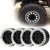 4Pcs 1.9in Aluminium Beadlock Wheel Rims Hubs for SCX10 1/10 RC Crawler Car (Black Silver)