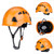 Outdoor Rescue Helmet Rock Safety Rappelling Gear Belay Device for Spelunking(orange)