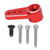 RC Servo Arm Metal 15T Accurate Stable Performance Steering Arm with Screws for AXIAL SCX24 1/24 Remote Control Car Red