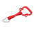 Kids Gymnastic Ring ABS Monkey Style Pull Up Ring with Hanging Strap Outdoor Children Climbing Equipment Red