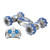 2.4G RC Stunt Car Dual Control 360 Degree Rotation Twisting Car Remote Control Car Toy with Light Blue
