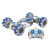 2.4G RC Stunt Car Dual Control 360 Degree Rotation Twisting Car Remote Control Car Toy with Light Blue