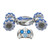 2.4G RC Stunt Car Dual Control 360 Degree Rotation Twisting Car Remote Control Car Toy with Light Blue