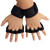 Dumbbell Lifting Gloves Anti Slip Fitness Exercise Gloves Half Finger Lengthened Winding Wrist Guard Gloves Black L