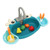 Electric Kitchen Dishwasher Toys Simulation Innovative Circulating Water Interactive Kids Kitchen Sink Toys for Kids Presents Blue