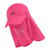 Foldable Fishing Hat Sun Cap for Men Women Wide Brim Sun Hat with Face Cover Neck Flap for Hiking Cycling Rose Red