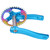 ZK‑22 Bike Crankset Aluminium Alloy 38T Single Speed Crank Arm Chainwheel AccessoryBlue