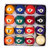 25MM / 32MM / 38MM Children Billiards Table Balls Set Resin Small Pool Cue Balls Full Set