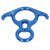 Descender Gear Aluminium Alloy 40KN Pulling Force Ox Horn Shaped Rock Climbing Rigging Plate for Safety Equipment Blue