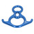 Descender Gear Aluminium Alloy 40KN Pulling Force Ox Horn Shaped Rock Climbing Rigging Plate for Safety Equipment Blue