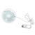Car Fan with LED Light Air Vent Clip Fan 3 Speed Strong Wind USB Charging for Cars Tables Home Office White