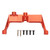 Differential Lock Servo Mount Bracket Aluminum Alloy RC Steering Servo Mount and Screws for 1/10 RC Car Red