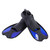 Men Women Swim Foot Fins Swimming Diving Open Heel Adjustable Snorkel Fin Blue XL