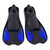 Men Women Swim Foot Fins Swimming Diving Open Heel Adjustable Snorkel Fin Blue XL