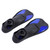 Men Women Swim Foot Fins Swimming Diving Open Heel Adjustable Snorkel Fin Blue XL