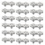 18pcs M2 Duplex Wire Rope Clip Cable Clamps Stainless Steel Duplex 2‑Post Cable Clamp