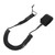 Surfboard Leash High Elasticity TPU Black Adjustable Coiled Surfing Leg Rope for Paddleboards Longboards11ft/3.35m