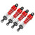 4Pcs RC Metal Shock Absorber Damper Set for MN86 MN86S MN86K MN86KS 1/12 RC CrawlersRed