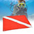 Red&White Scuba Dive Flag Safety Signal Marker for Diving Snorkeling Underwater Sport(60*70cm)