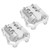 2pcs RC Differential Housing Cover Durable Lightweight High Strength RC Front Rear Cover for Traxxas 1/10Silver