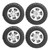 2Pcs RC Rear Twin Tire Wheel Tyre 55mm Dia Fit for WPL D12 1/10 Remote Control TruckSilver
