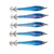 5PCS Simulation Squid Hard False Bait Hooks Artificial Squid Double Hook Jig Fishing GearBlue