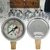 M10x1 Tooth 1/8NPT Back Thread Stainless Steel Pressure Gauge for 40MPA Inflator Shockproof