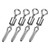 100pcs Durable Stainless Steel Rolling Swivels Hook Lure Connectors Fishing Tackle(10#)