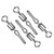 100pcs Durable Stainless Steel Rolling Swivels Hook Lure Connectors Fishing Tackle(10#)
