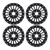 4PCS RC 2.6in Wheel Rim Aluminium Alloy Easy Installation Light Weight RC Car Parts for Axial RR10 90048 1/10 RC Car Black