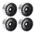 4PCS RC 2.6in Wheel Rim Aluminium Alloy Easy Installation Light Weight RC Car Parts for Axial RR10 90048 1/10 RC Car Black