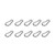10Pcs Carabiner Clip Spring Snap Hook Stainless Steel Safety Buckle Lock for Hiking 9mm / 0.35in