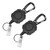 2 PCS Retractable Key Chain High Resiliency 31.5in Frosted Shell Heavy Duty Key Holder Belt Clip for Belts Backpacks