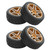 4Pcs RC Wheels and Tires Set Aluminum Wheelhub Rubber Tire for HSP 94122 94123 TT01 WF06 1/10 RC Car Crawler Gold