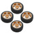 4Pcs RC Wheels and Tires Set Aluminum Wheelhub Rubber Tire for HSP 94122 94123 TT01 WF06 1/10 RC Car Crawler Gold