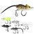6 pcs 5.5cm/10.5g Sequin Artificial Frog Fishing Lures Hard Baits with Hooks Fish Tackle Accessories