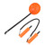 Ice Fishing Spoon Ice Picks Set Winter Lifesaving Retractable Ice Picks High Strength Ice Spoon Kit Orange