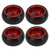 4 Pcs RC Drift Tire High Abrasion Resistance Strong Cushioning Easy Installation RC Car Tires for 1/28 RC Car Red