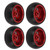4 Pcs RC Drift Tire High Abrasion Resistance Strong Cushioning Easy Installation RC Car Tires for 1/28 RC Car Red