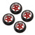 4 Pcs RC Drift Tire High Abrasion Resistance Strong Cushioning Easy Installation RC Car Tires for 1/28 RC Car Red