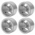 4pcs Beadlock Wheels Aluminum Alloy Five Spoke Lightweight Micro Crawler Wheels For Axial For SCX10 90046 RC CarSilver