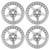 4pcs Beadlock Wheels Aluminum Alloy Five Spoke Lightweight Micro Crawler Wheels For Axial For SCX10 90046 RC CarSilver