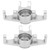 2pcs Axle Carriers Aluminum Alloy Rear Stub Steering Blocks with Screws for 1/7 Remote Control CarSilver