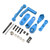 RC Steering Assembly Aluminum Alloy Upgrade Part RC Steering Bellcrank Set for LOSI Baja Rey Rock Rey 1/10 RC Cars Dark Blue