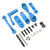 RC Steering Assembly Aluminum Alloy Upgrade Part RC Steering Bellcrank Set for LOSI Baja Rey Rock Rey 1/10 RC Cars Dark Blue