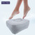Inflatable Flocking Travel Foot Rest Pillow Travel Flights Relax Cushion With Air Pump(Gray)